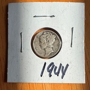 1944 US Mercury Dime 90% Silver